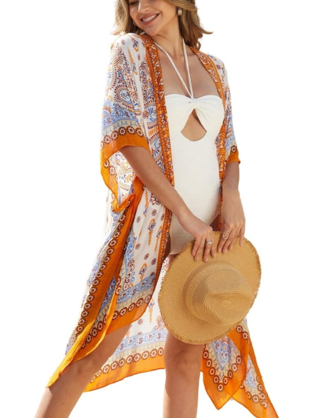 Kimonos for Women Casual Swimsuit Coverup Lightweight Boho Kimono Cardigans for